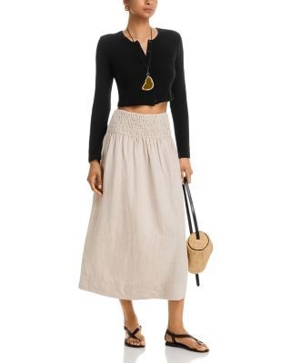 Rails Alessa Linen Midi Skirt