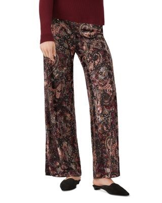 Karen Kane Velvet Burnout Wide Leg Pants