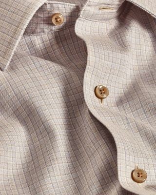 David Donahue Cashmere Blend Twill Check Sport Shirt
