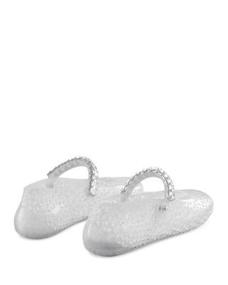 Jimmy Choo Women's The Jelly Transparent Crystal Ballet Flats