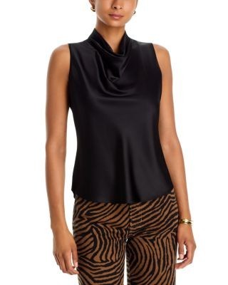 Veronica Beard Tam Silk Blend Cowl Neck Top