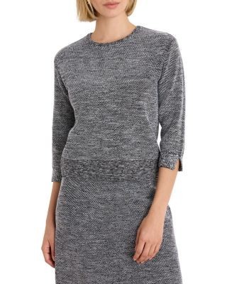 Nic+Zoe Tweed Stitch Round Neck Sweater