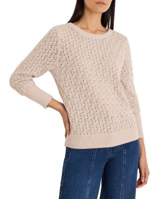 Nic+Zoe Sterling Stitch Pointelle Sweater