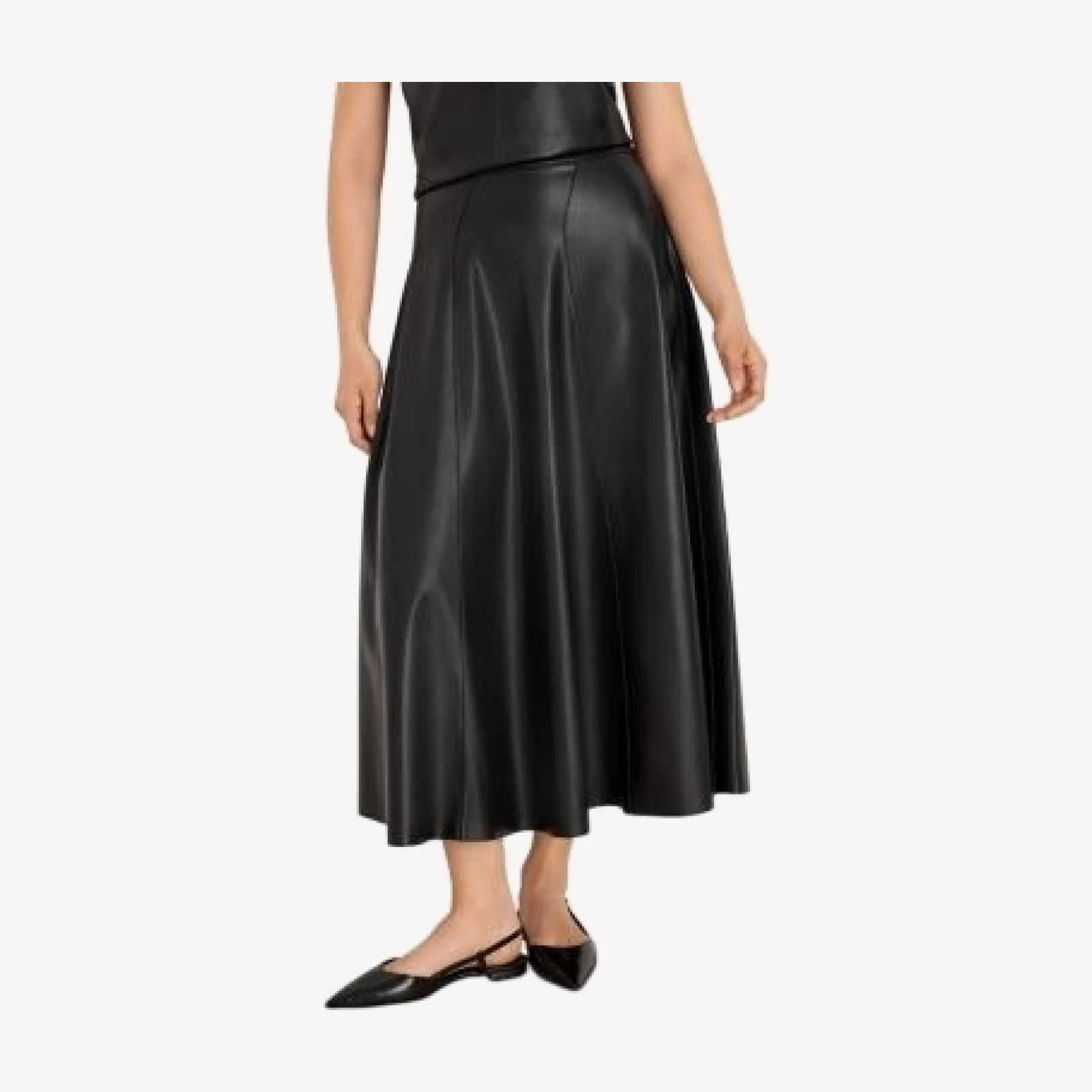 Nic+Zoe Faux Leather Seamed Maxi Skirt