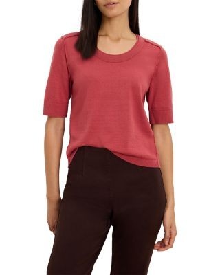 Nic+Zoe Exposed Seam Elbow Sleeve Sweater