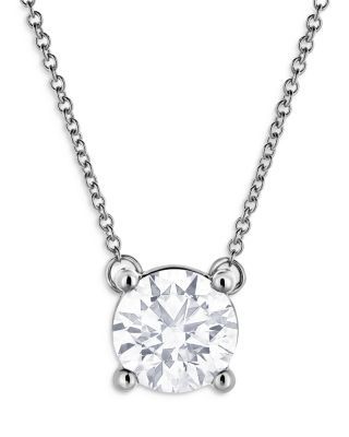 Bloomingdale's Fine Collection Certified Lab Grown Diamond Pendant Necklace in 18K White Gold, 2.25 tcw