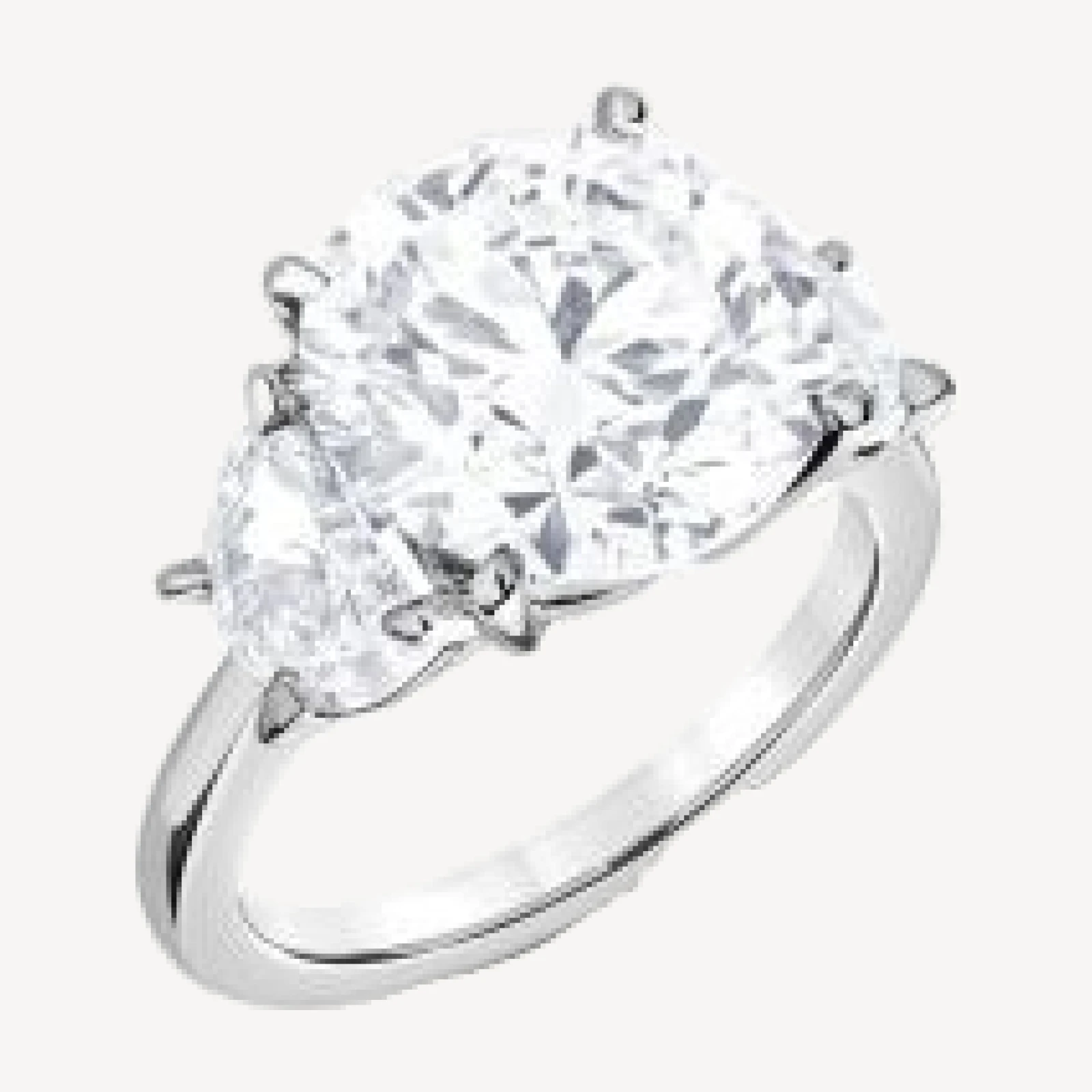 Bloomingdale's Fine Collection Certified Lab Grown Diamond Round & Fancy Cut Engagement Ring in 18K White Gold, 7.80 tcw