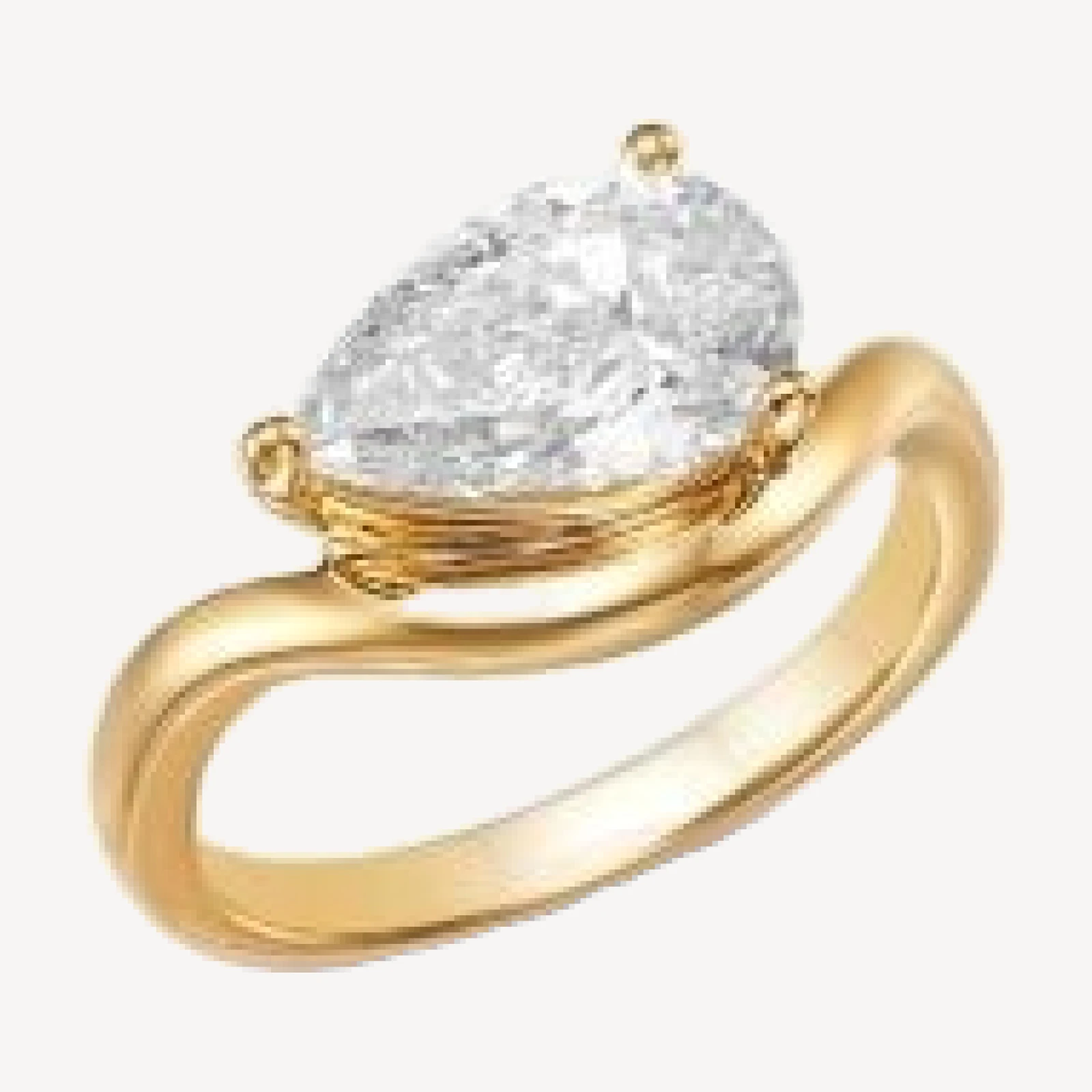 Bloomingdale's Fine Collection Luxe Collection Certified Lab Grown Diamond East West Pear Solitaire Ring in 18K Yellow Gold, 2.0 tcw