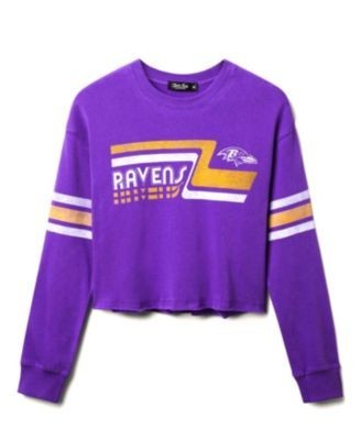 Junk Food Clothing Women's Nfl Baltimore Ravens Retro Crop Fleece
