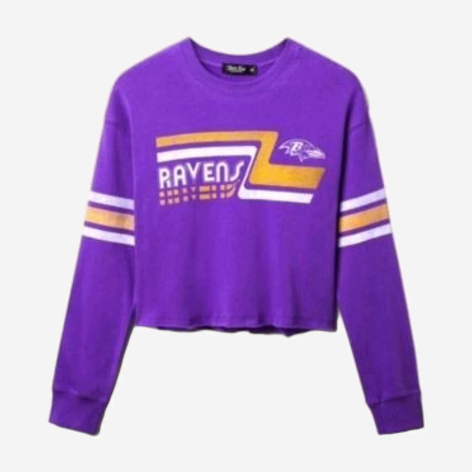 Junk Food Clothing Women's Nfl Baltimore Ravens Retro Crop Fleece