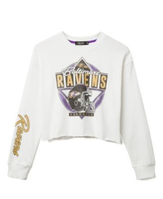 Junk Food Clothing Women's Nfl Baltimore Ravens Helmet Crop Fleece