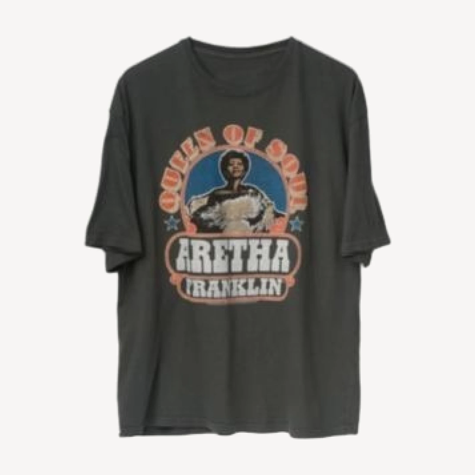 Junk Food Clothing Unisex Aretha Franklin Queen of Soul Oversized Tee