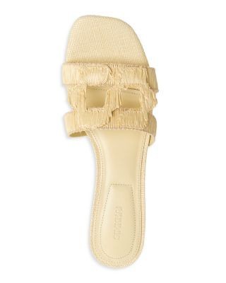 Simkhai Women's Monogram Raffia Block Heel Sandals
