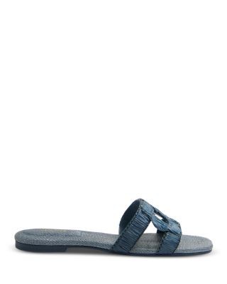 Simkhai Women's Monogram Raffia Sandals