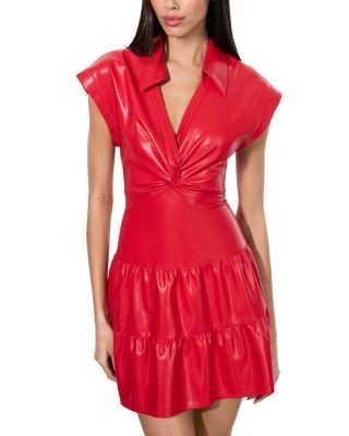 Alice and Oliva Mila Faux Leather Dress