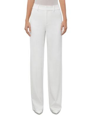 Alice and Olivia Alexander High Rise Slim Straight Pants