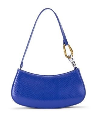 Staud Ollie Snake Embossed Leather Shoulder Bag