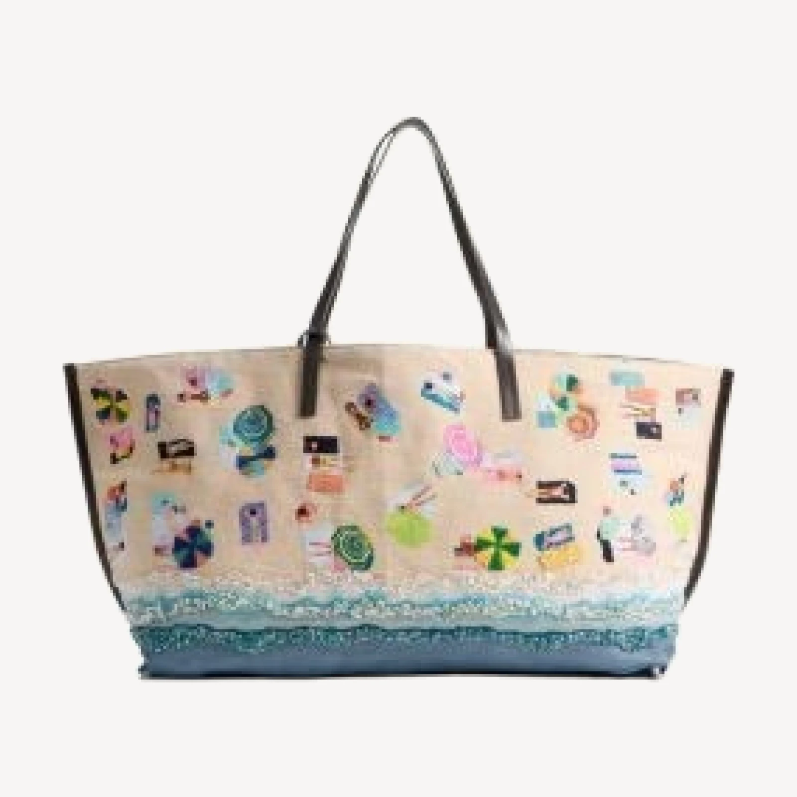 Staud Christos Embroidered Large Beach Tote
