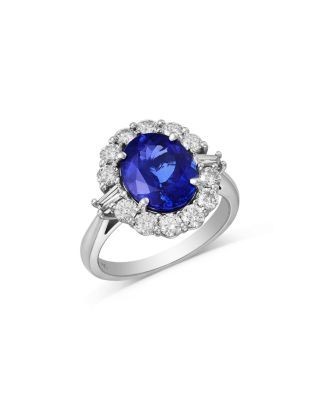 Bloomingdale's Fine Collection Limited Edition Tanzanite & Diamond Halo Ring in 14K White Gold
