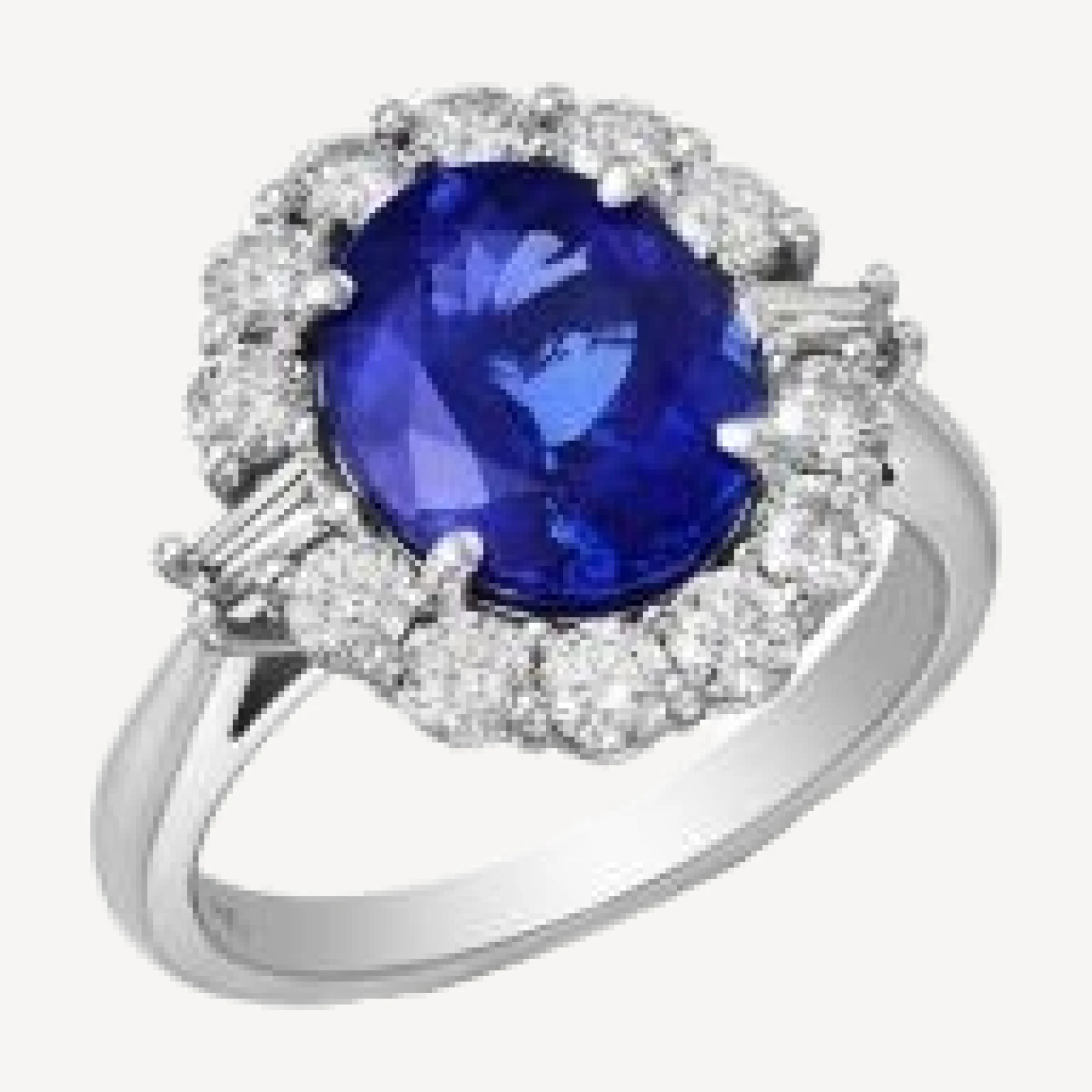 Bloomingdale's Fine Collection Limited Edition Tanzanite & Diamond Halo Ring in 14K White Gold