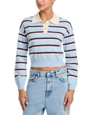 Aqua Rugby Striped Sweater