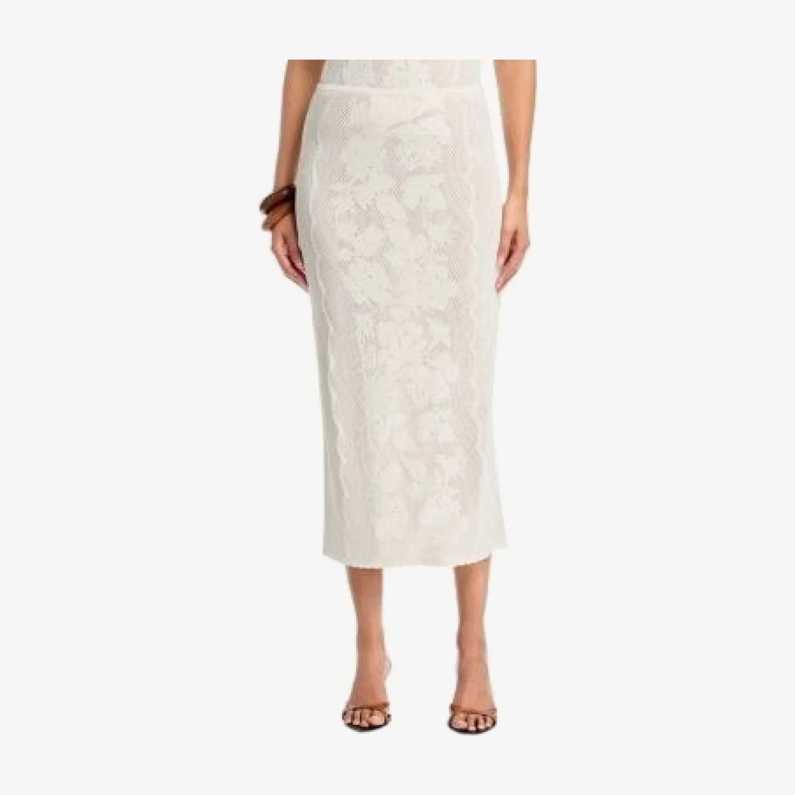Aqua Placed Crochet Midi Skirt - Exclusive