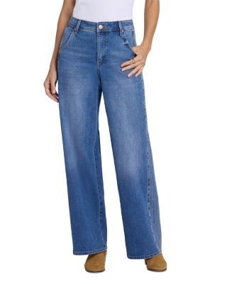 Nydj Teresa High Rise Wide Leg Jeans in Yarrow