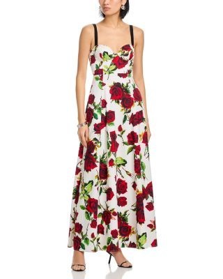 L'Agence Sutton Sweetheart Neck Maxi Dress
