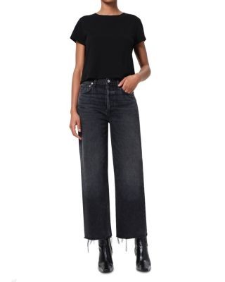 Agolde Ren High Rise Wide Leg Jeans in Arcane