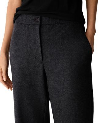 Eileen Fisher Felted Wool Cuffed Ankle Pants