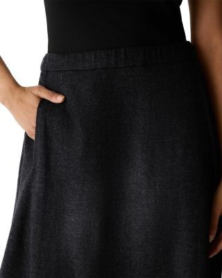 Eileen Fisher Melange Wool Jersey Lantern Skirt