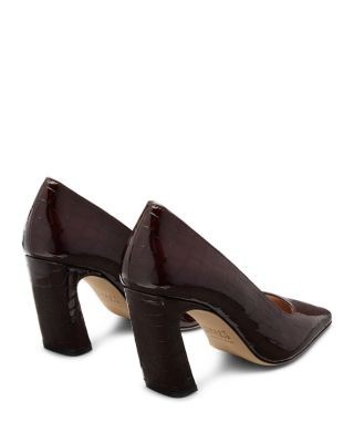 Stuart Weitzman Women's Stassi Embossed Leather Pumps