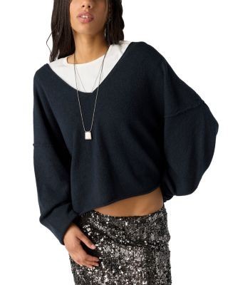Free People See Me V Neck Sweater