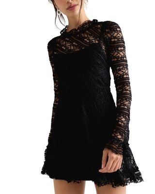 Free People Woodland Whispers Lace Mini Dress