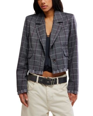 Free People Academia Windowpane Blazer