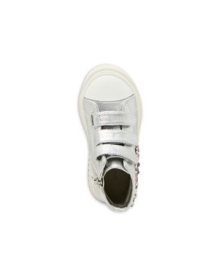 Steve Madden Girls' Joycee High Top Rhinestone Embellished Sneakers Toddler, Little Kid