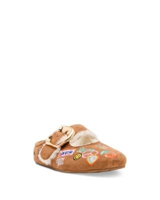Steve Madden Girls' Jcloudye Cozy Faux Fur Trim Moccasins Little Kid, Big Kid