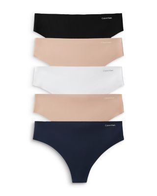 Calvin Klein Invisibles Microfiber Stretch Thong, Pack of 5