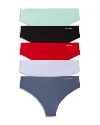 Calvin Klein Invisibles Microfiber Stretch Thong, Pack of 5