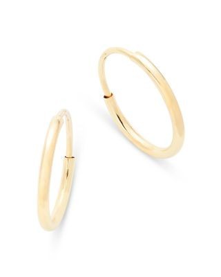 Bloomingdale's Fine Collection Children's Polished Extra Small Endless Hoop Earrings in 14K Yellow Gold
