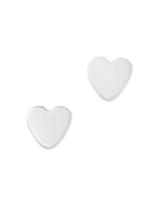 Bloomingdale's Fine Collection Children's Tiny Heart Stud Earrings in 14K White Gold