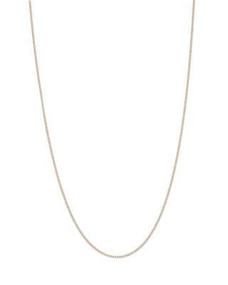 Bloomingdale's Fine Collection Children's Flat Curb Link Chain Necklace in 14K Yellow Gold, 13