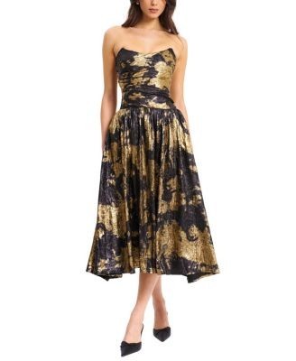 Miss Circle Saanvi Strapless Drop Waist Midi Dress