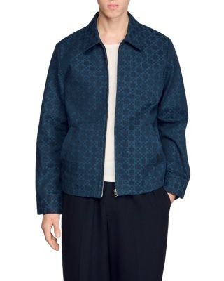 Sandro Square Cross Denim Jacket