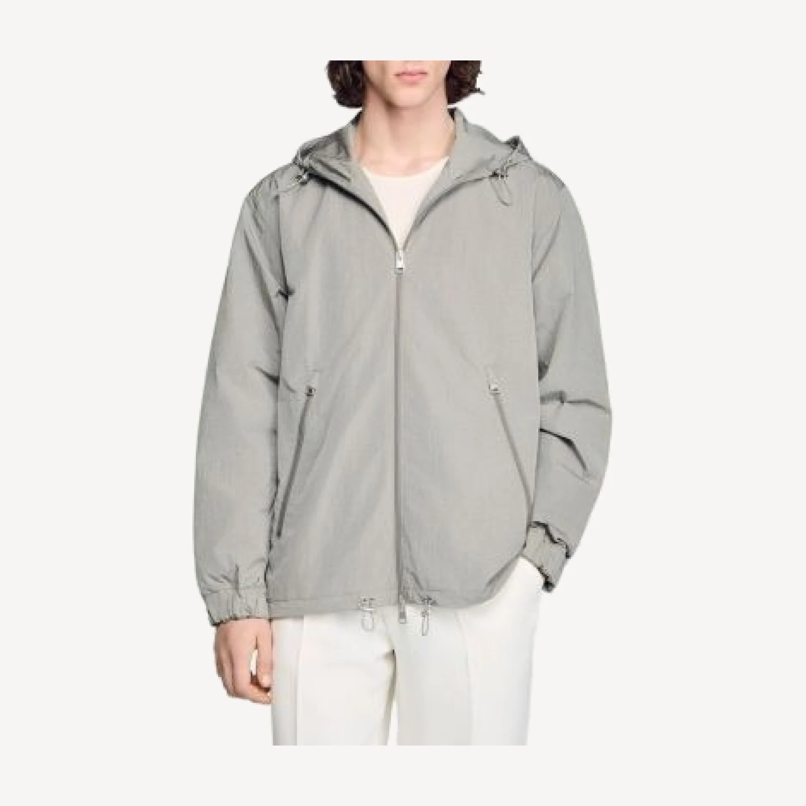 Sandro Technical Hooded Zipper Jacket