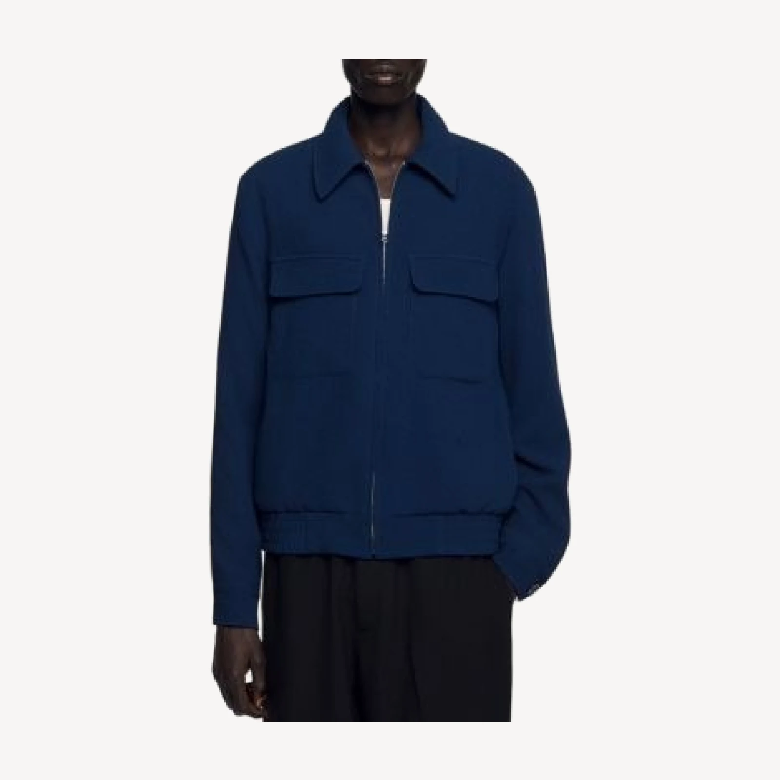 Sandro Textured Zip Up Jacket