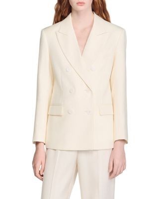 Sandro Double Breasted Suit Jacket