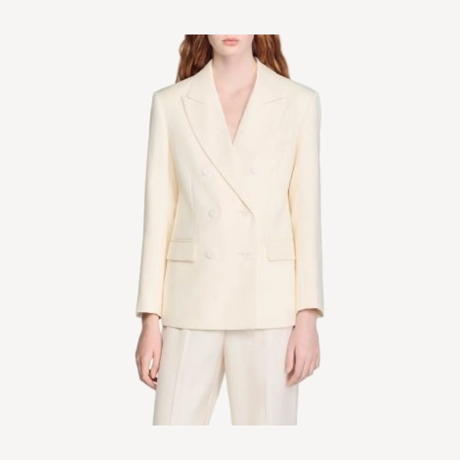 Sandro Double Breasted Suit Jacket