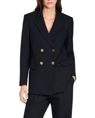 Sandro Wool Slim Fit Suit Jacket
