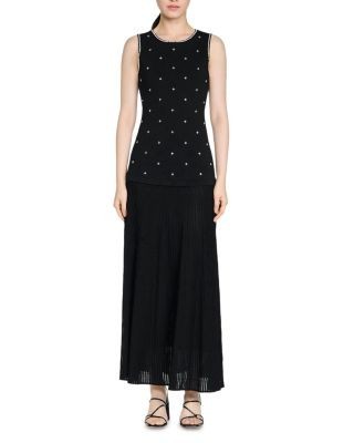 Sandro Theodora Embellished Maxi Dress